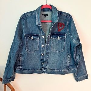 NWOT  JCREW WOMENS CROP DENIM JACKET 2X